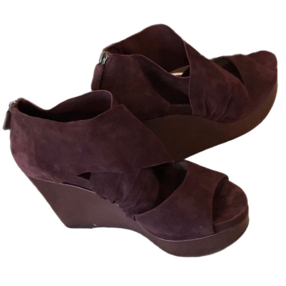 Eileen Fisher Bella BURGUNDY Platforms Burgundy Genuine Leather MONOCHROMATIC